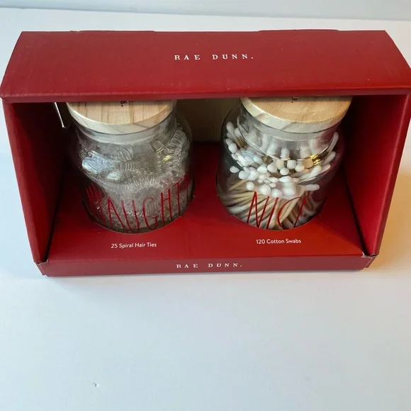 Rae Dunn Naughty and Nice holiday jars new in box - Picture 2 of 4